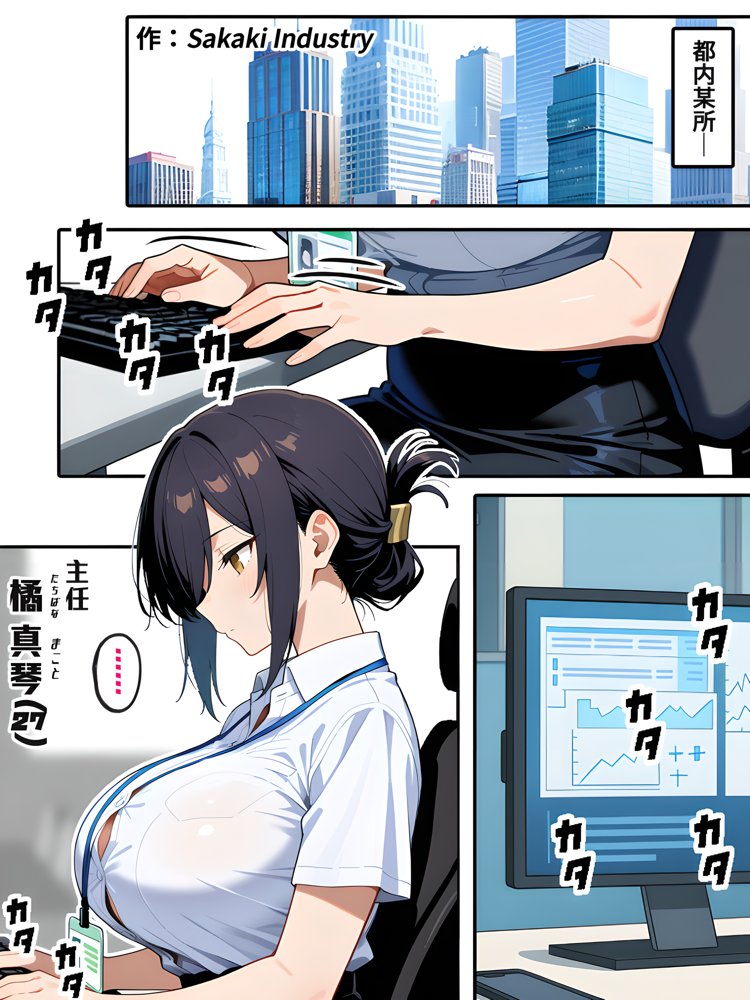 上司彼女が堕ちるまで（NTRカラーコミック195p）【Sakaki IndustryAI（2D）】