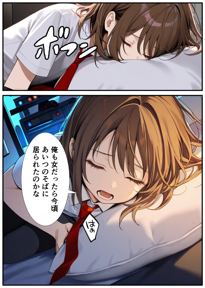 女体化したので大好きだった親友を寝取った話【悪魔ほろほろ】 無料エロ漫画（同人誌）サンプル画像005