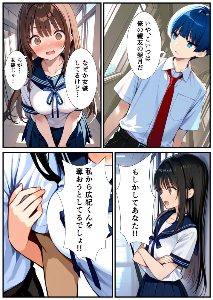 女体化したので大好きだった親友を寝取った話【悪魔ほろほろ】 無料エロ漫画（同人誌）サンプル画像022