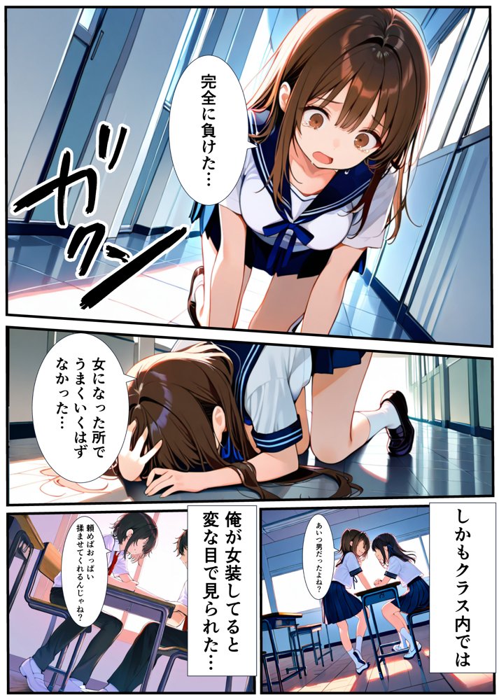 女体化したので大好きだった親友を寝取った話【悪魔ほろほろ】 無料エロ漫画（同人誌）サンプル画像024