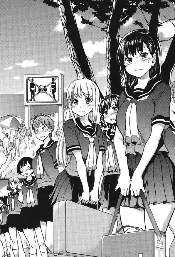 ヌーディストビーチに修学旅行で！！【師走の翁】 無料エロ漫画（同人誌）サンプル画像003