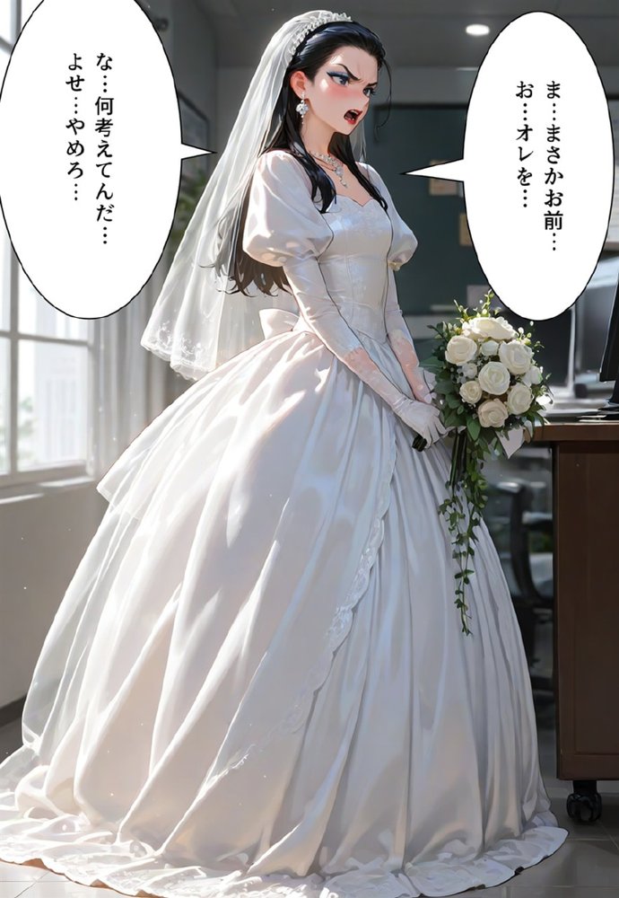 バージン・オフィス 〜職場の男たちが、全員ウェディングドレスの処女になった日〜【真城の秘宝館】 無料エロ漫画（同人誌）サンプル画像104