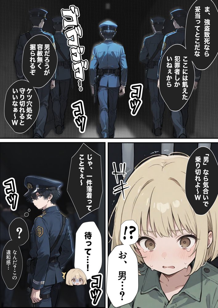 男性刑務所肉便器女 男として誤認逮捕されたOLの末路【世田パイ】 hitomi無料エロ漫画（同人誌）サンプル画像021