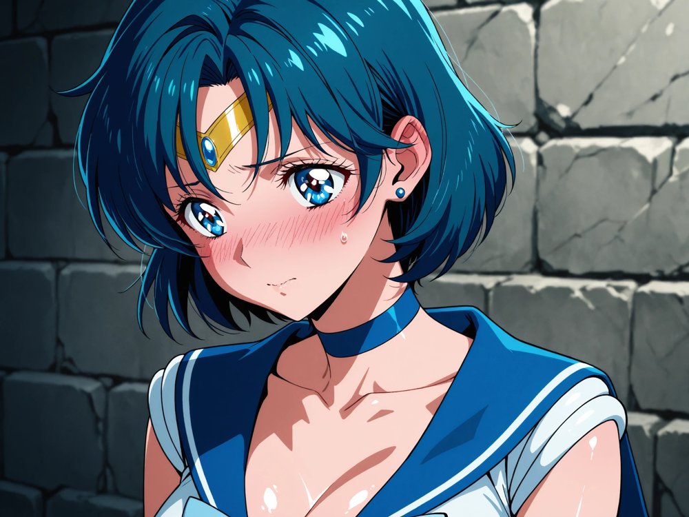 【発情ヒロイン】美少女戦士セー●ーマーキュリー  監獄編【画像生成マン】