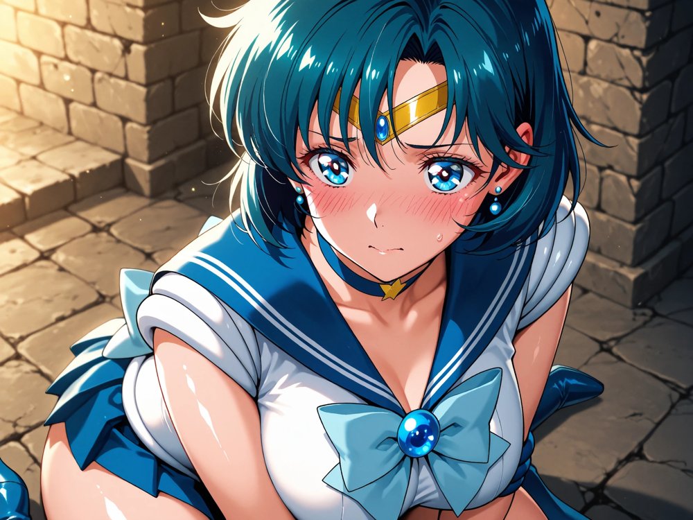 【発情ヒロイン】美少女戦士セー●ーマーキュリー  監獄編【画像生成マン】