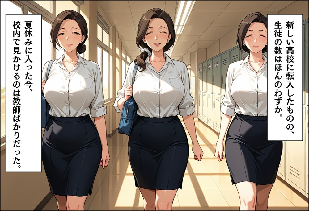 引っ越してきた田舎町がムチムチ熟女だらけだった話 〜学校の夏期講習編〜【週末の背徳者】