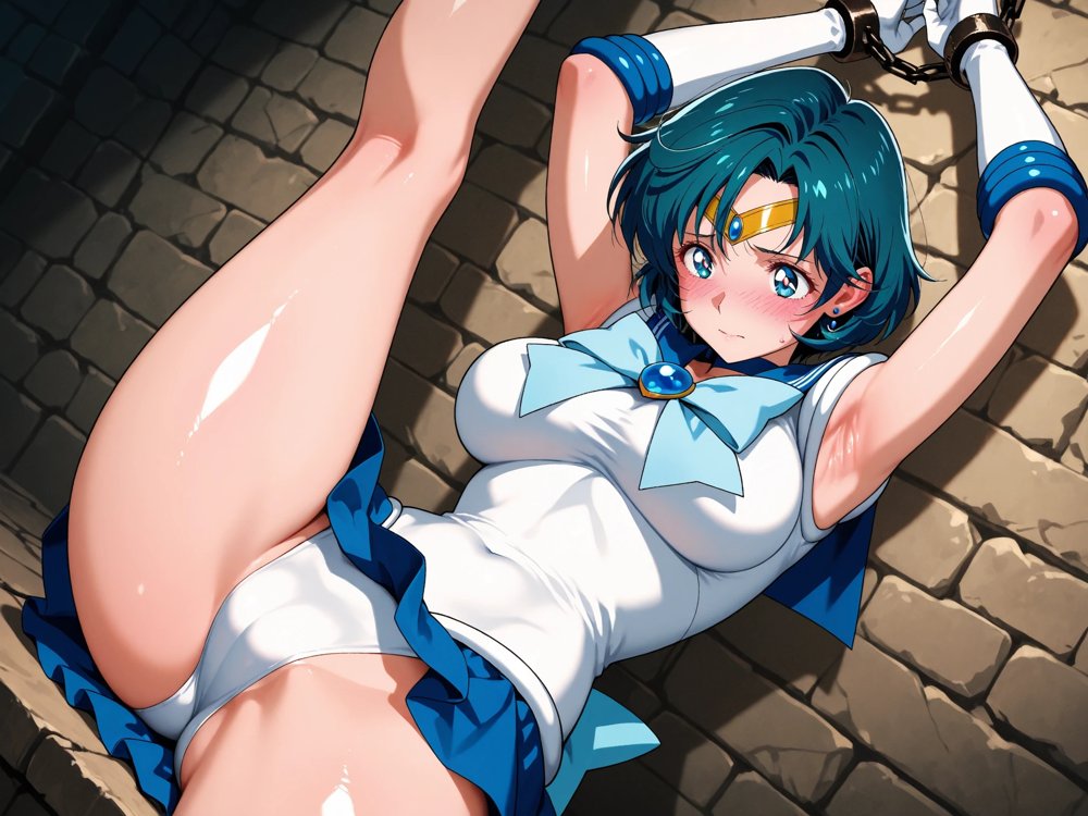 【発情ヒロイン】美少女戦士セー●ーマーキュリー  監獄編【画像生成マン】