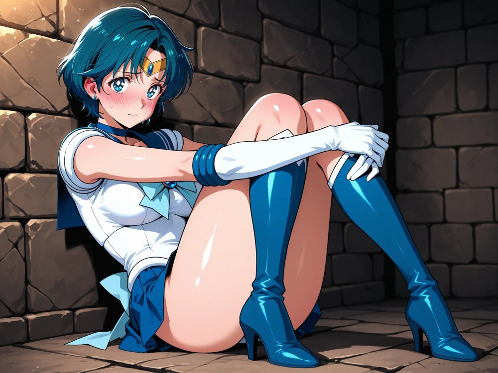 【発情ヒロイン】美少女戦士セー●ーマーキュリー  監獄編【画像生成マン】