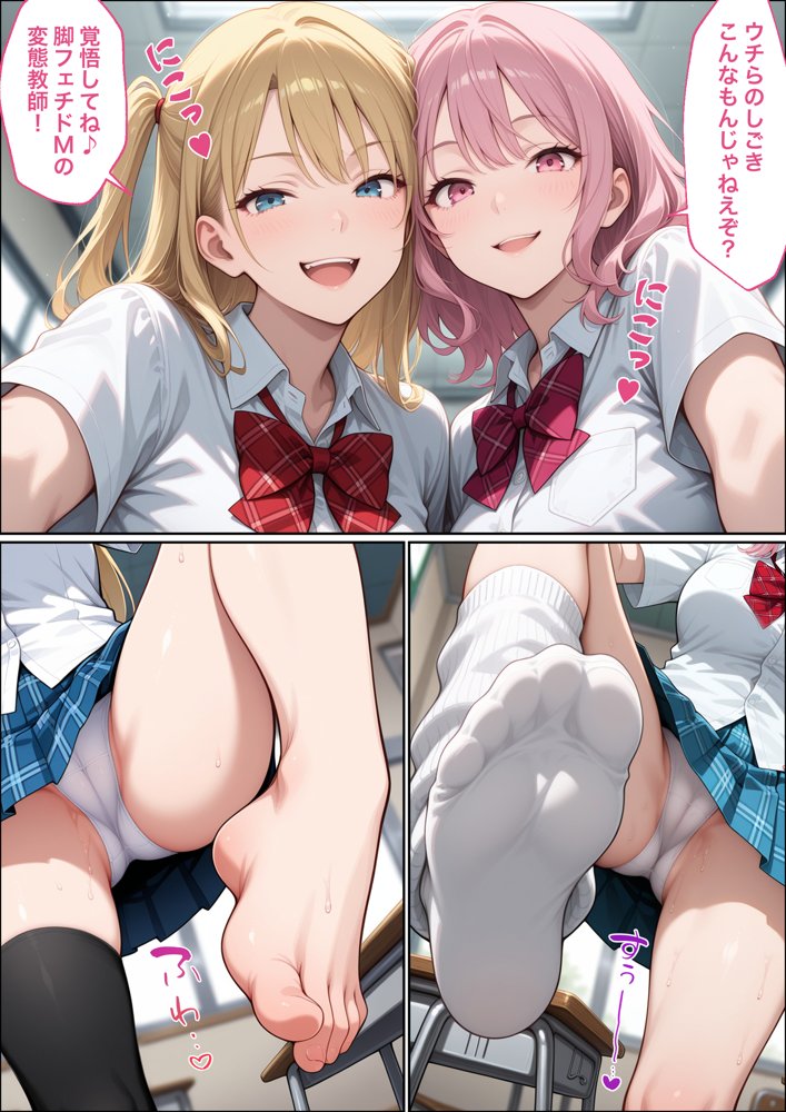 教師の俺が、なんでJKの犬に！？ドS問題児ギャル達の玩具にされ、エッチなおしおきとご褒美とXXXで無事にしつけ完了！【ラブリークラフト】 hitomi無料エロ漫画（同人誌）サンプル画像028