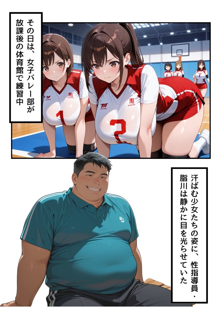 絶対権力のキモデブ性指導員に逆らえない学園〜バレー部編〜【ななころび工房】