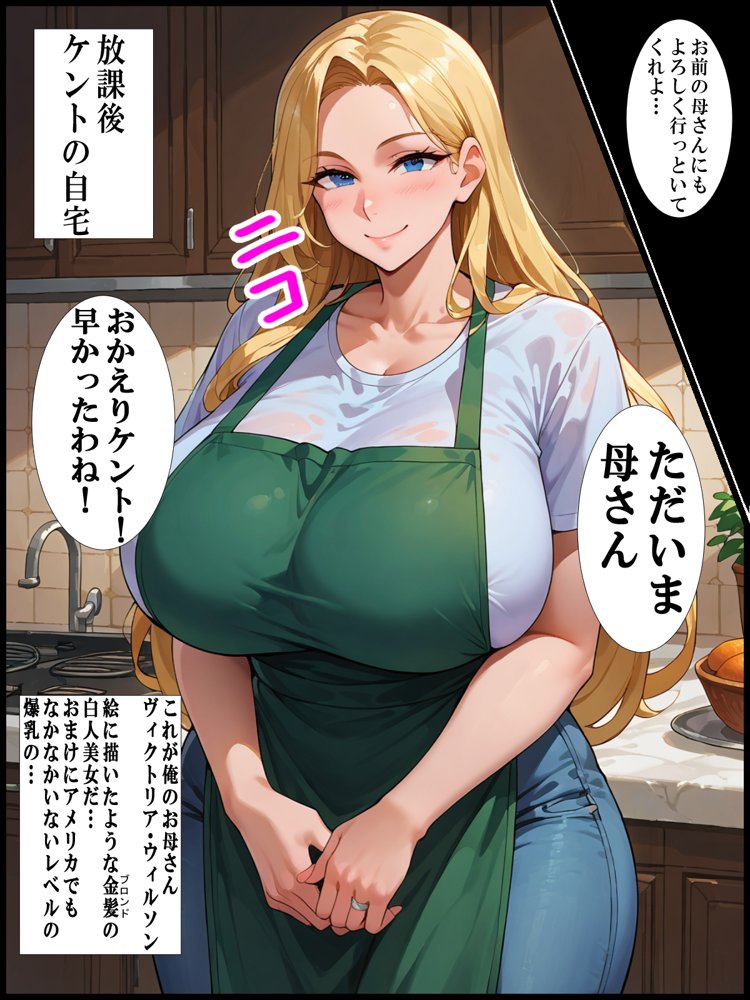 母の子宮を奪われる〜俺の金髪白人母を孕ませたのはクラスの同級生でした【超☆超妊婦メーカー】 hitomi無料エロ漫画（同人誌）サンプル画像005