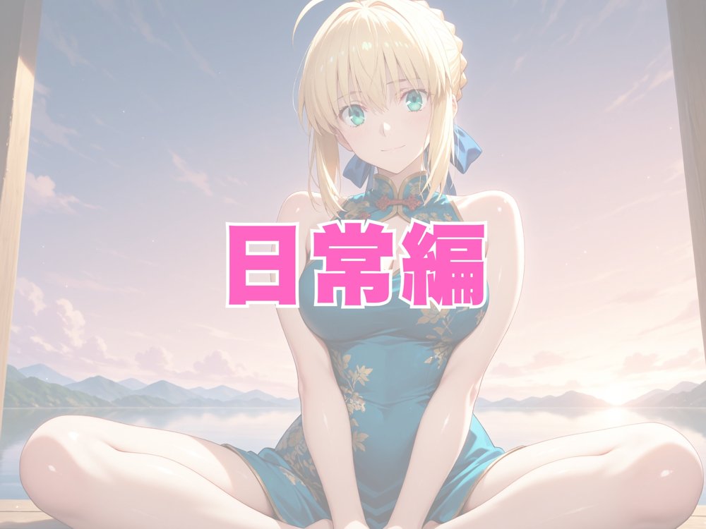 【発情ヒロイン】Fate/st●y night  セイ●ー  ノーパンチャイナ服編【画像生成マン】 hitomi無料エロ漫画（同人誌）サンプル画像003