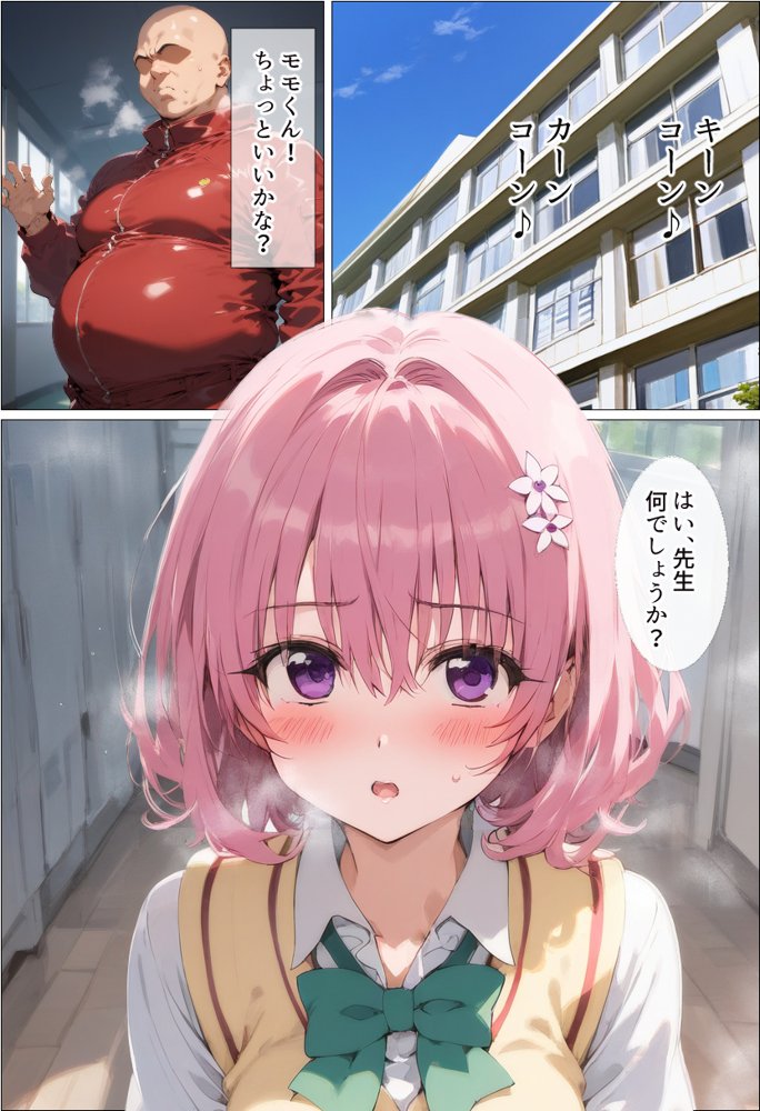 とらぶる 寝取られる モモ編【AI魔法おじさん】 hitomi無料エロ漫画（同人誌）サンプル画像001