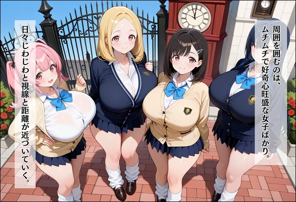 間違って女子校に入学したらムチムチ女子校生に毎日中出しを要求される学園生活〜爆乳ポニテと黒髪ロング編〜【しらたまレモネード】