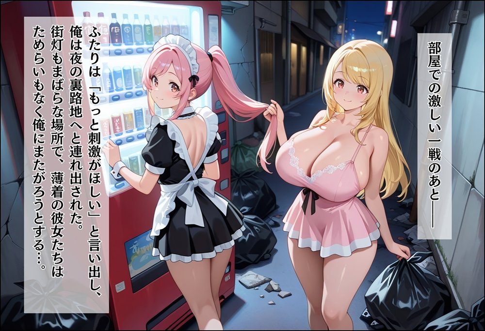 中出ししないと追い出される物件に引っ越した話〜エロ接客コンビ編〜【しらたまレモネード】