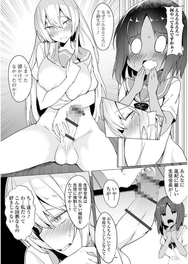 私立ふたなり学園 〜一緒にシコってすっきりしよ！〜【エンタメ】【はんぺら モモの水道水 ふじはん RED-RUM 洗濯機 ダルシー研Q所（Q）】 hitomi無料エロ漫画（同人誌）サンプル画像014