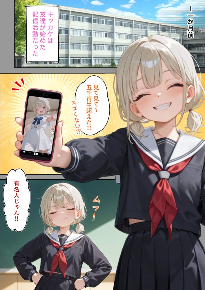 わからせ性教育〜大人しい清楚系J◯が裏垢配信やってたので、「お仕置き生徒指導」してやった〜【かんきんおじさん】