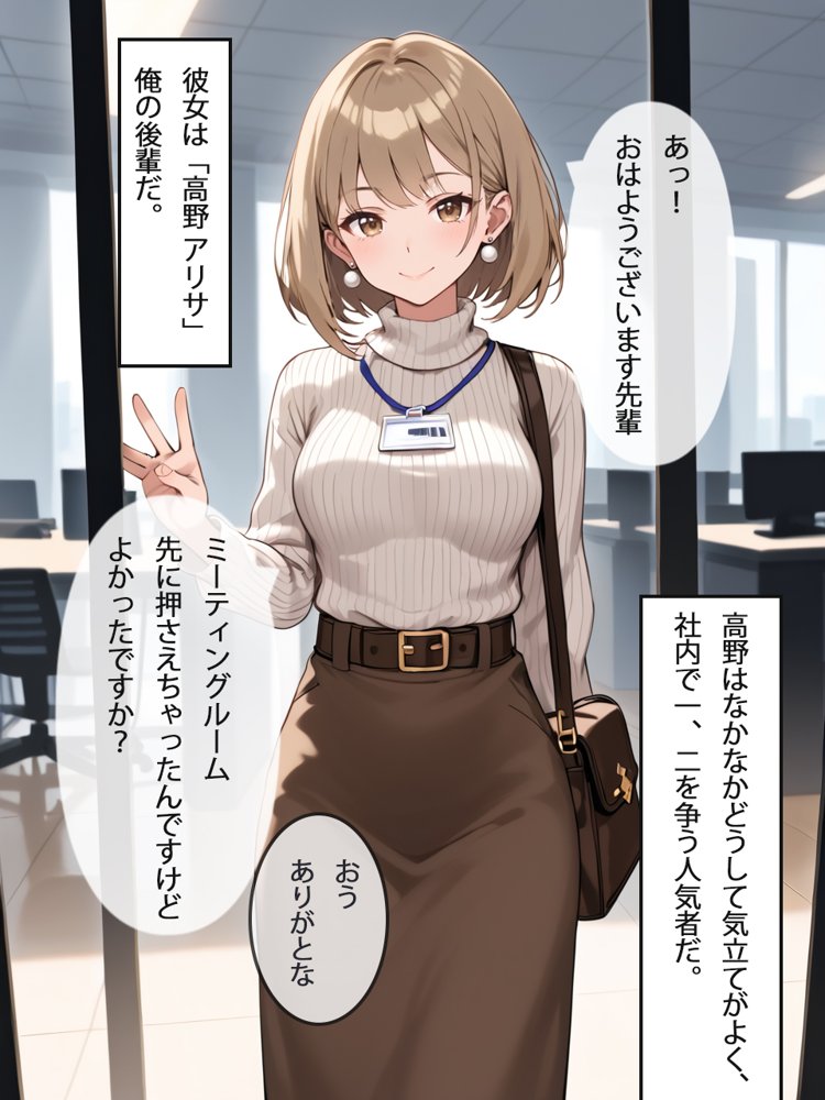 ［全ページセリフ付き］清楚系ビッチのOLちゃんはなんでもいいからしゃぶりたい！〜襲っていたはずがいつの間にか絶倫先輩に完堕ちしてた件〜【真夜中きのこ】
