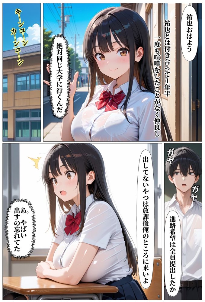クズ教師は彼氏持ちの巨乳JKと濃厚セックスした話【べもすけ】