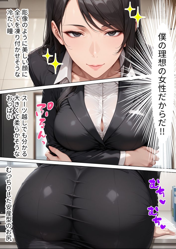 男嫌いのクール女上司を僕のものにするために生ハメセックスで何度も絶頂させる話【りんごパイ】