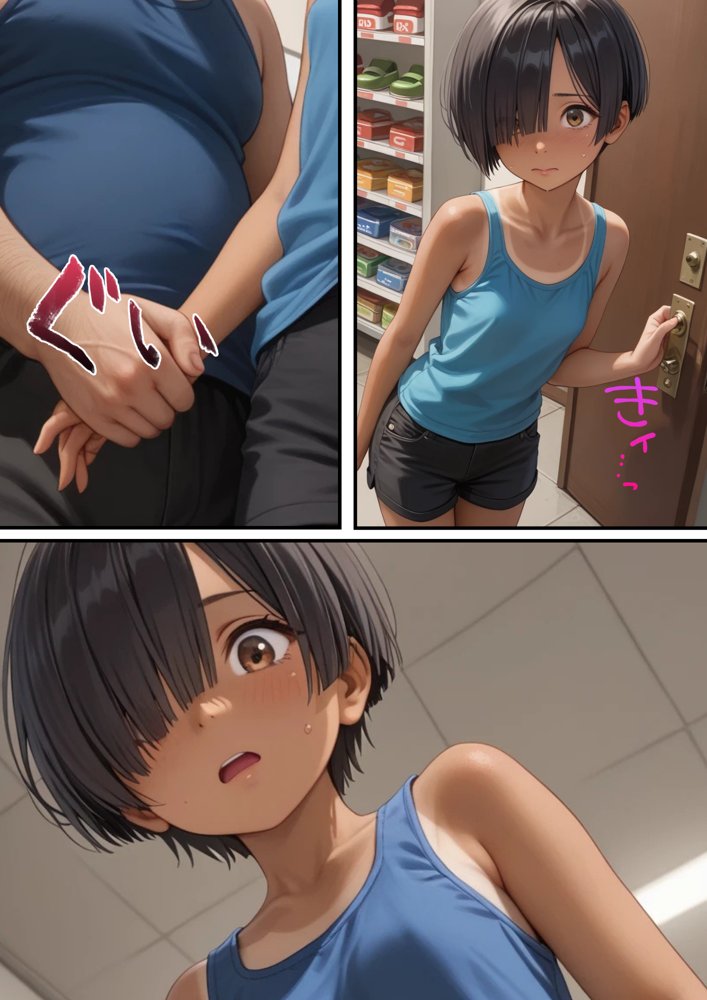 万引きで捕まった少年が実は少女だったので【日焼け美少女とのセックスの記録】【パイパンロリ】