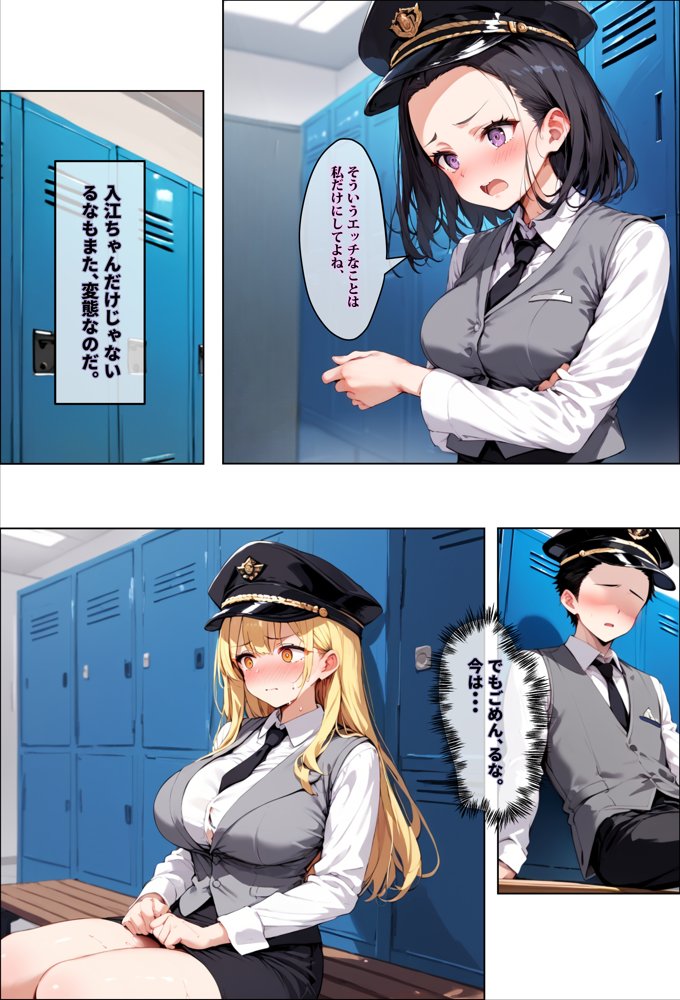彼女よりエッチが上手い子との浮気SEXを見せてあげた話〜中出し列車で働くビッチ〜【エロマンガールズ】
