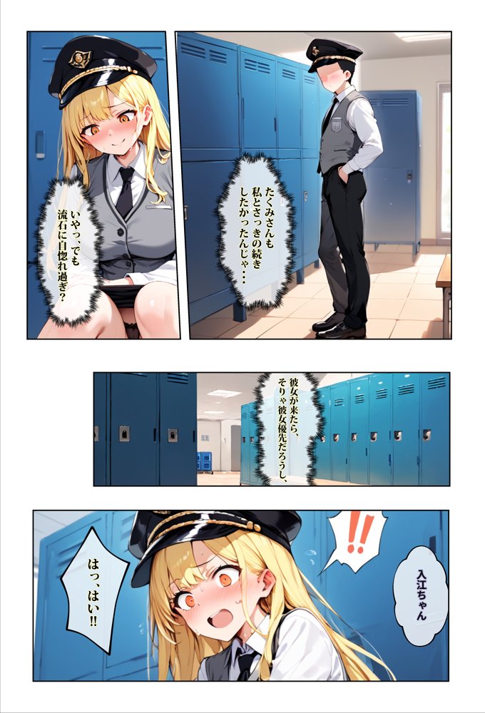 彼女よりエッチが上手い子との浮気SEXを見せてあげた話〜中出し列車で働くビッチ〜【エロマンガールズ】