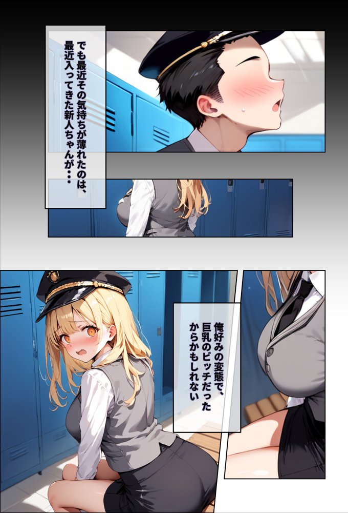 彼女よりエッチが上手い子との浮気SEXを見せてあげた話〜中出し列車で働くビッチ〜【エロマンガールズ】