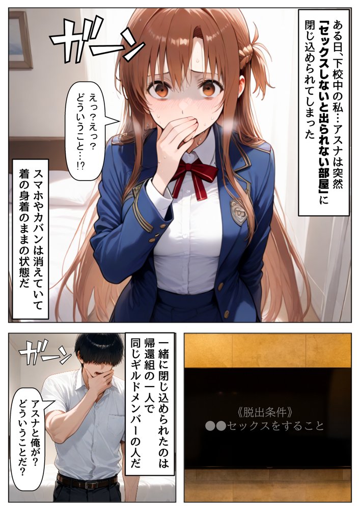 セックスしないと出られない部屋《SA●アスナ》【【妹＆制服】大好き商店（byハマダ殿下）】