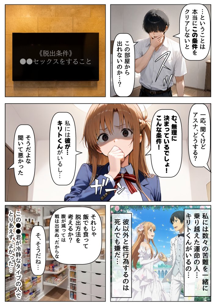 セックスしないと出られない部屋《SA●アスナ》【【妹＆制服】大好き商店（byハマダ殿下）】