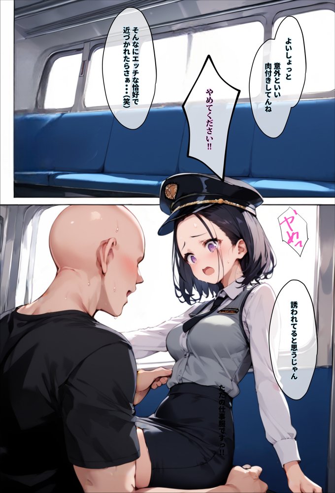 ヤリマンビッチを誰もいない車両に監禁して、死ぬほどハメ撮りした話〜中出し列車で働くビッチ〜【エロマンガールズ】