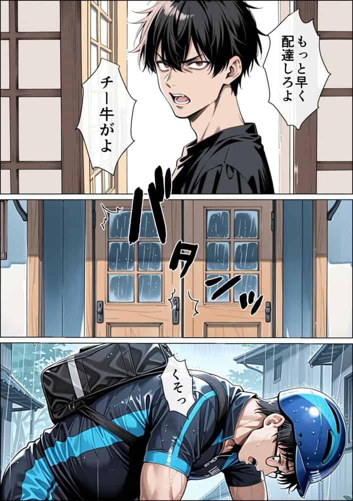 Ub●rの配達先で推しコンカフェ嬢が彼氏とヤってた話