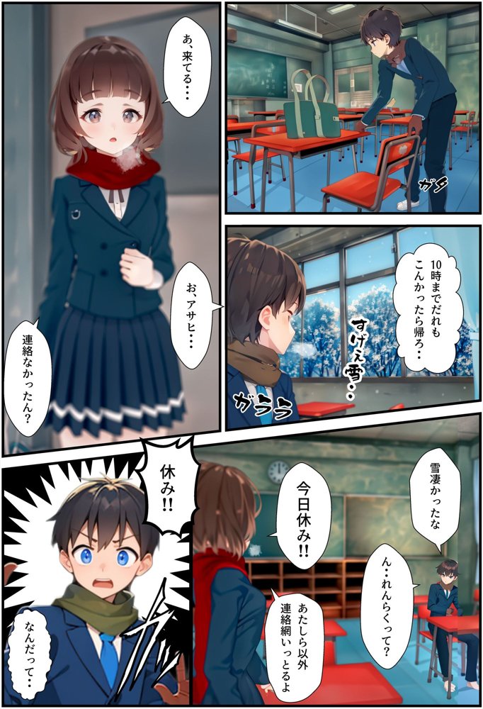 どSの幼馴染と大雪で校内ふたりきり