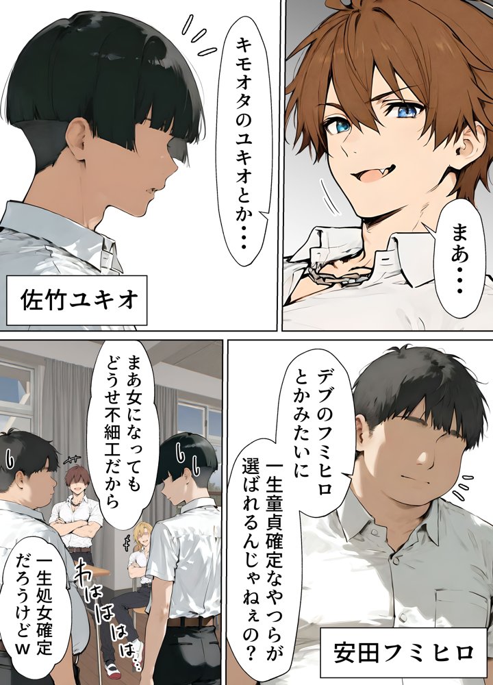 女体化したカースト上位男がキモオタに下剋上レ●プされ種付けを懇願するオンナノコへと堕ちる話【晴天艦】
