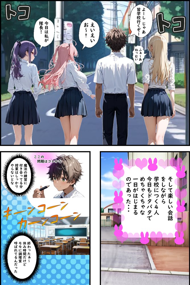 Hぷにんぐ  幼馴染魔法少女3人と魔法失敗でラッキースケベ連発のハーレム学園生活【むぎゅっと館】