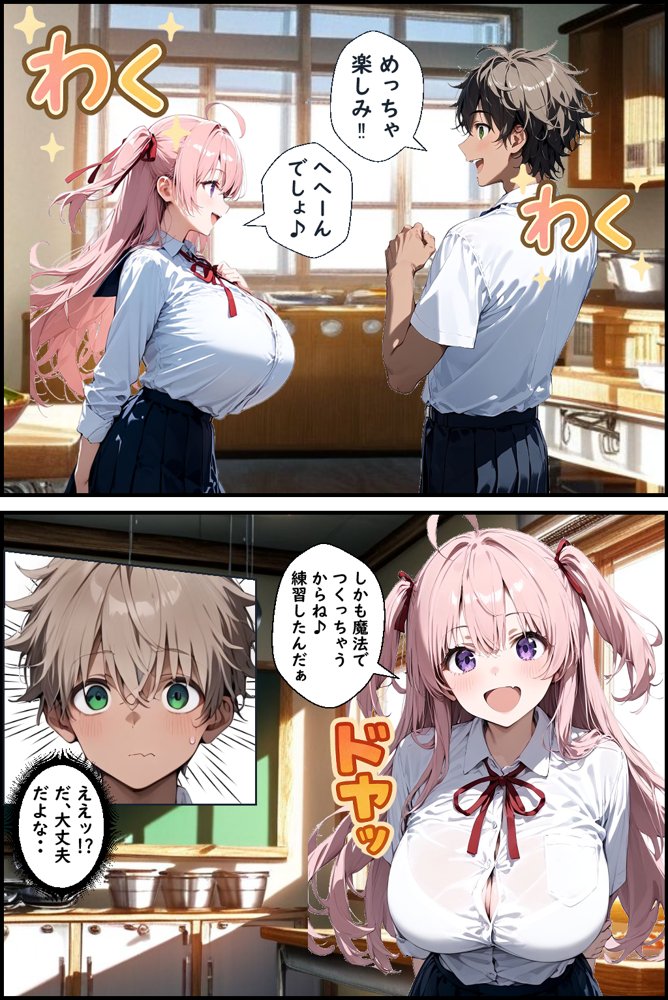 Hぷにんぐ  幼馴染魔法少女3人と魔法失敗でラッキースケベ連発のハーレム学園生活【むぎゅっと館】