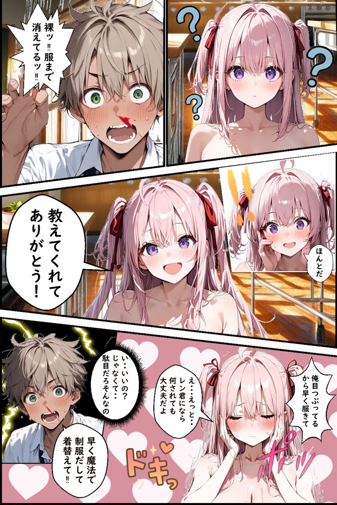Hぷにんぐ  幼馴染魔法少女3人と魔法失敗でラッキースケベ連発のハーレム学園生活【むぎゅっと館】