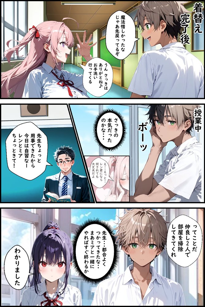 Hぷにんぐ  幼馴染魔法少女3人と魔法失敗でラッキースケベ連発のハーレム学園生活【むぎゅっと館】